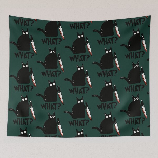Item preview, Cat What Murderous Black Cat With Knife Gift Premium designed and sold by GuldStones.