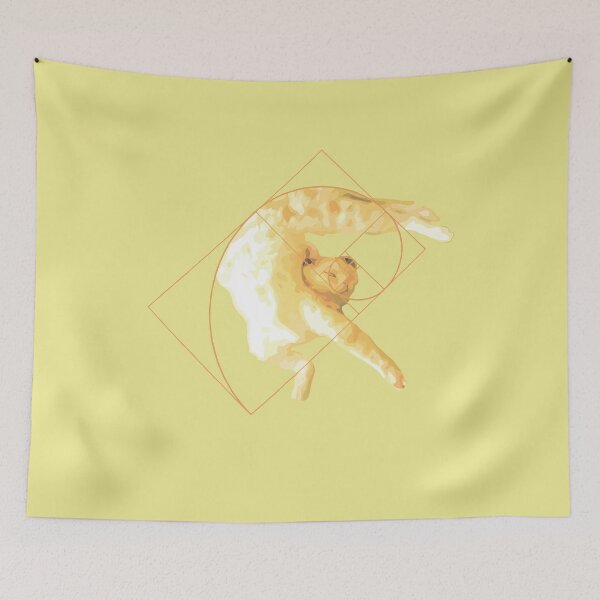Item preview, Golden Ratio Cat Yoga The Feline Fibonacci Stretch designed and sold by teenugs.