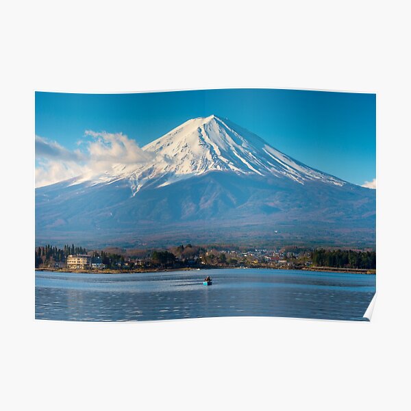 FUJI MOUNTAIN LANDSCAPE POSTER PRINT 24x36 HI RES 9MIL PAPER MT 