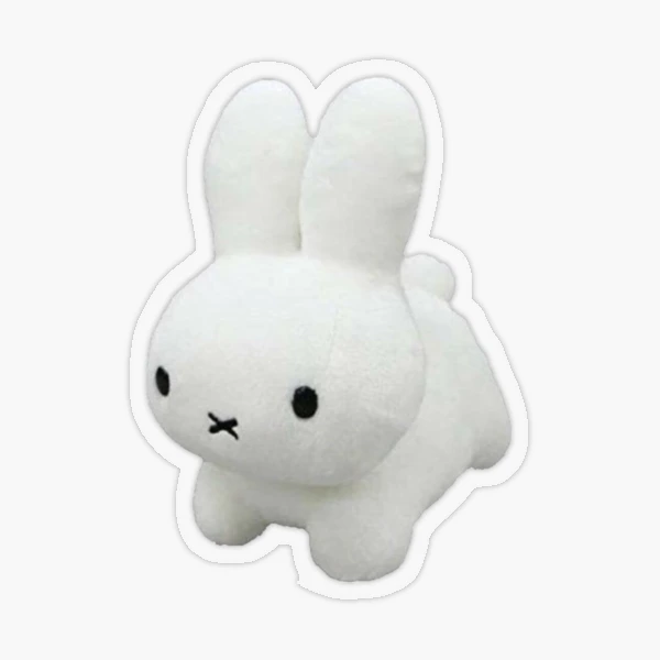 Miffy bunny with headphones  Sticker for Sale by rxssal