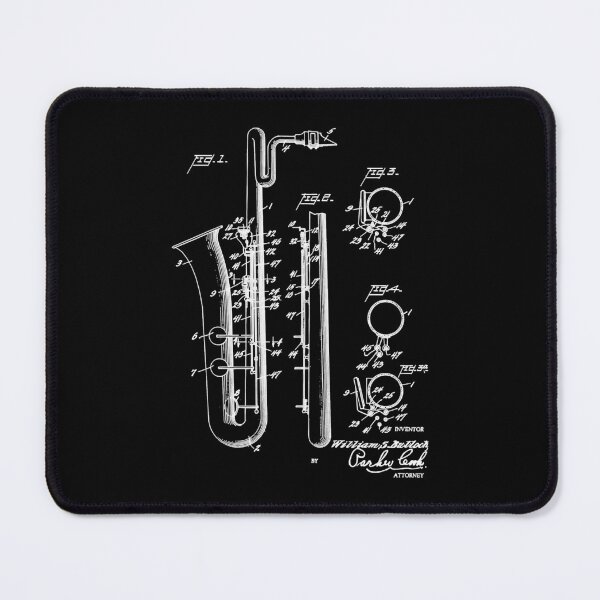Item preview, Saxophone Player Cool Patent Style Bari Sax designed and sold by AliveahDaniele.