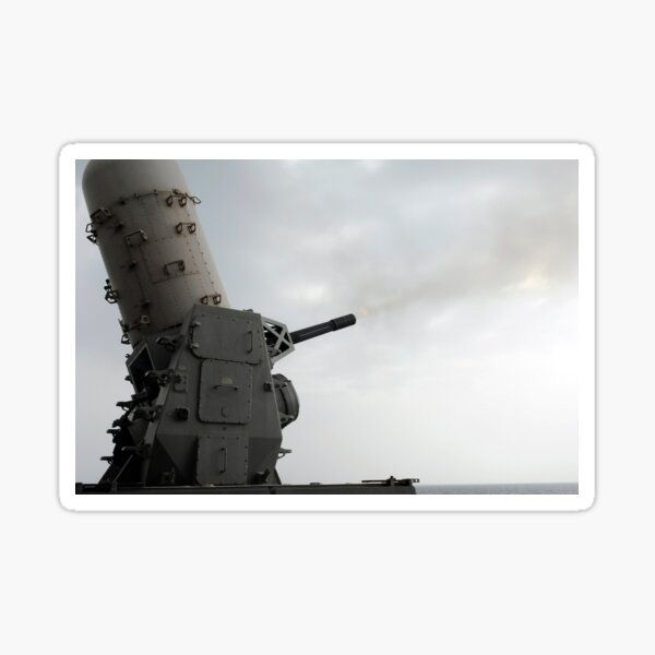 Item preview, STK105861M-A close-in weapons system is fired aboard USS Makin Island. designed and sold by StocktrekImages.