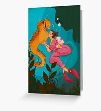 A Girl and her Eel Greeting Card