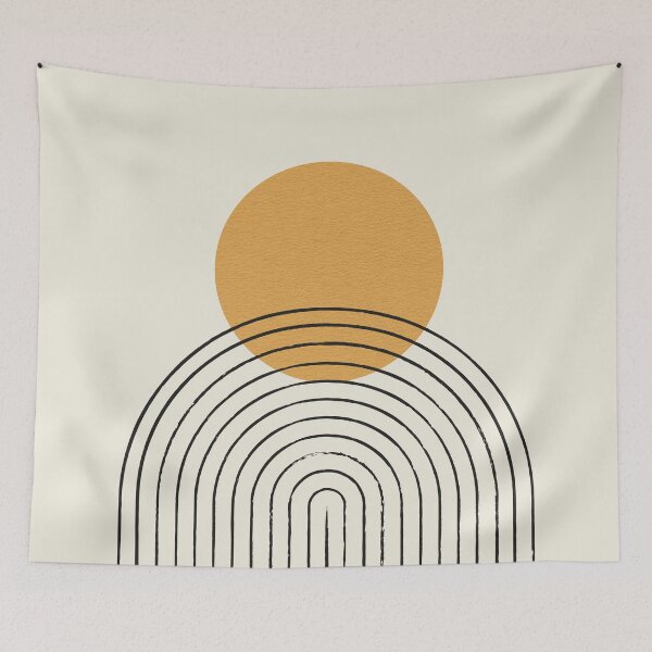 Item preview, Sun Rainbow Abstract - Mid century modern designed and sold by moonlightprint.