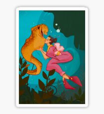A Girl and her Eel Sticker
