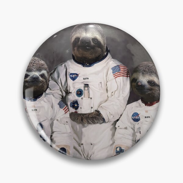 Item preview, Astronaut Sloths on the way to the moon - Print / Home Decor / Wall Art / Poster / Gift / Birthday / Sloth Lover Gift / Animal print Canvas Print designed and sold by Furry And  Purry.