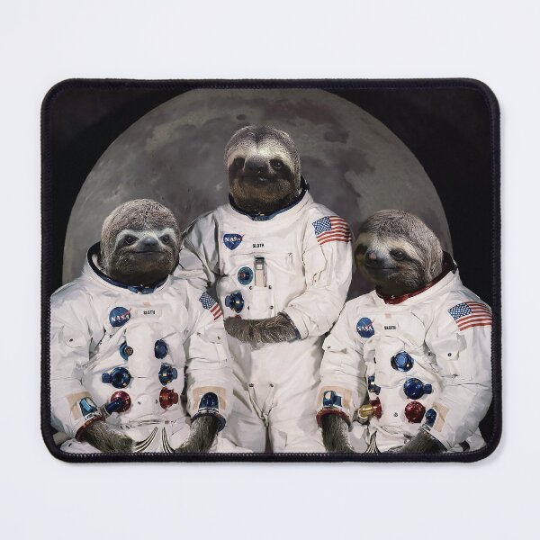 Item preview, Astronaut Sloths on the way to the moon - Print / Home Decor / Wall Art / Poster / Gift / Birthday / Sloth Lover Gift / Animal print Canvas Print designed and sold by Furry And  Purry.