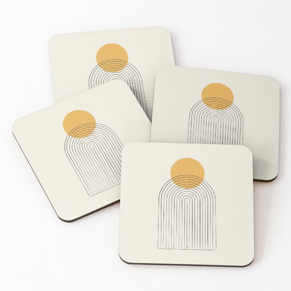 Item preview, Sun mountain abstract - Mid century modern designed and sold by moonlightprint.