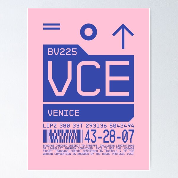 Artikelvorschau, Luggage Tag C - VCE Venice Italy entworfen und verkauft von VoodooCircus.