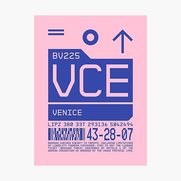 Artikelvorschau, Luggage Tag C - VCE Venice Italy entworfen und verkauft von VoodooCircus.