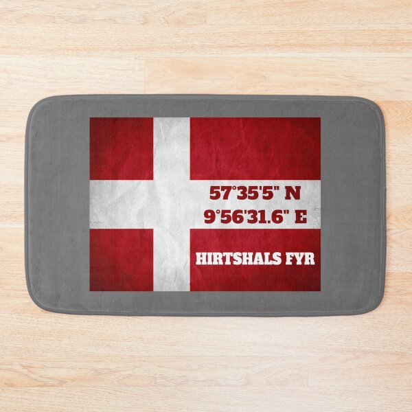 Item preview, Hirtshals Fyr - coordinates - flag designed and sold by Nordic Waters Collection.