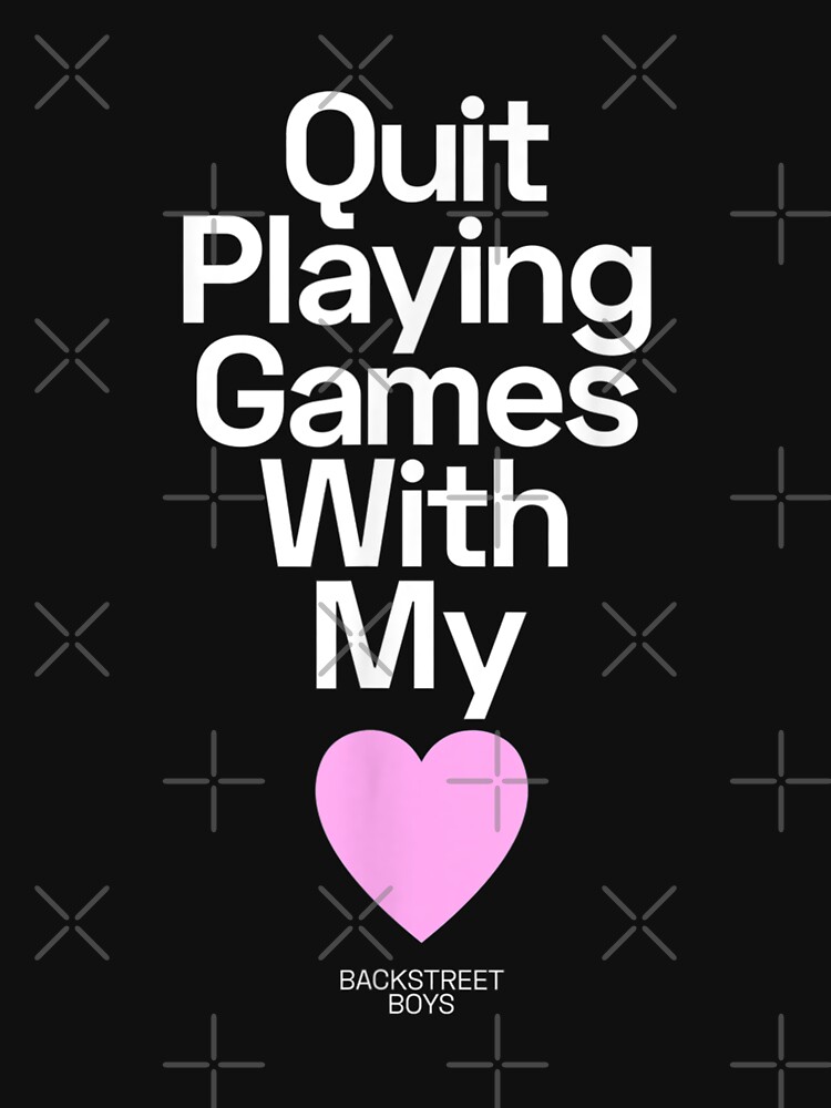 Quit Playing Games With My Heart White Adult Tee – Backstreet Boys Store