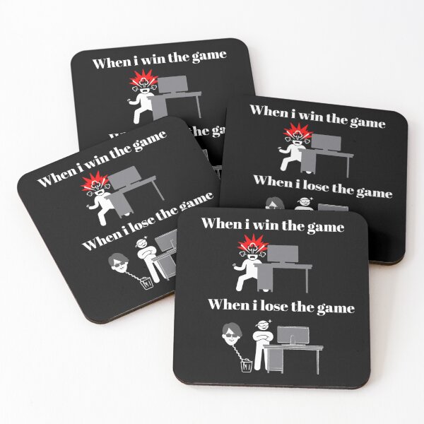 Item preview, When I win the game VS when I lose the game – Test based illustration design – White text designed and sold by Nemesiscrowd.