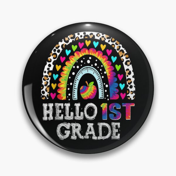 Item preview, Hello 1st Grade Rainbow Teacher Student Back To School  designed and sold by vergiebee.