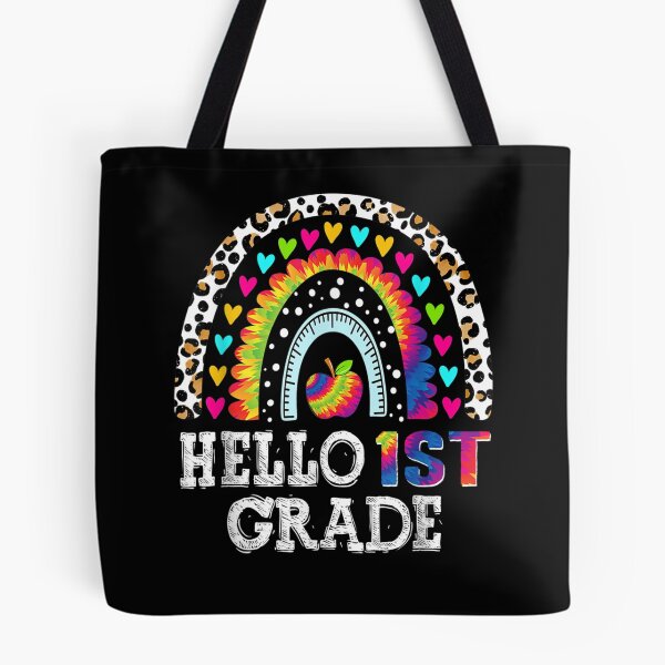 Item preview, Hello 1st Grade Rainbow Teacher Student Back To School  designed and sold by vergiebee.