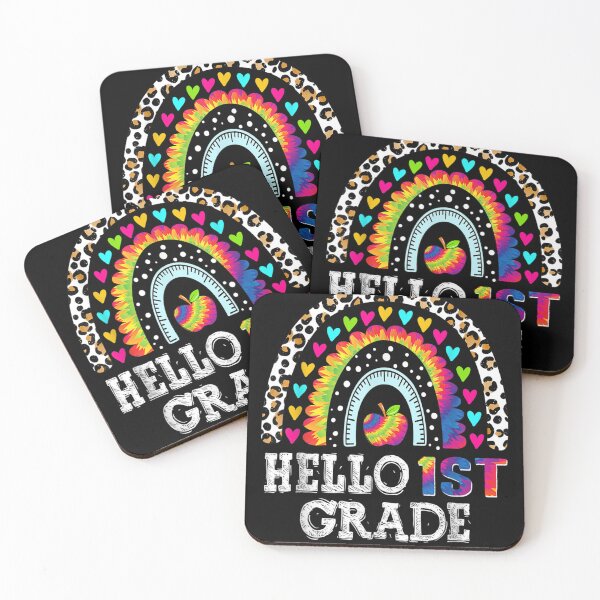 Item preview, Hello 1st Grade Rainbow Teacher Student Back To School  designed and sold by vergiebee.