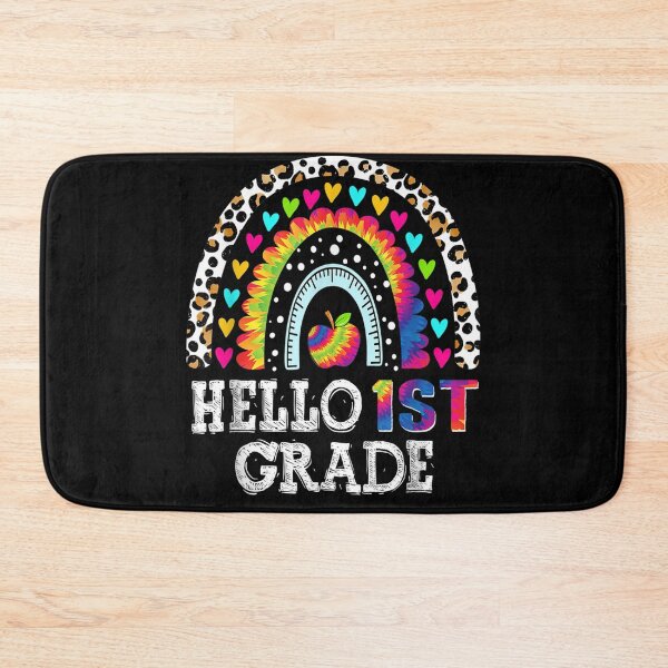 Item preview, Hello 1st Grade Rainbow Teacher Student Back To School  designed and sold by vergiebee.