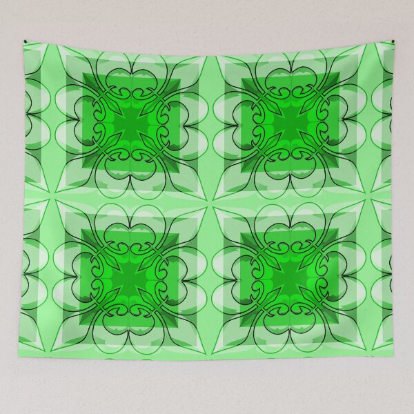 Item preview, Shamrock Green Square Flower designed and sold by OpenED360.