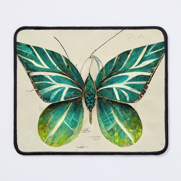 Item preview, Illustration of a butterfly made of tropical leaves designed and sold by artofbelletz.