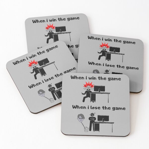 Item preview, When I win the game VS when I lose the game – Test based illustration design – Black text designed and sold by Nemesiscrowd.