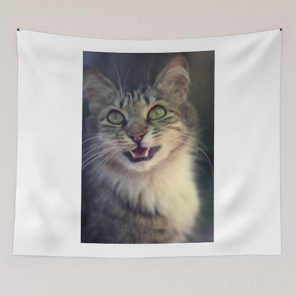 Item preview, Portrait of grey greeneyed cat designed and sold by olena2552.