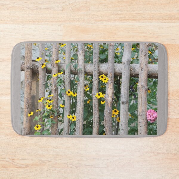 Item preview, Fence with yellow flowers designed and sold by Roswitha Lorz.