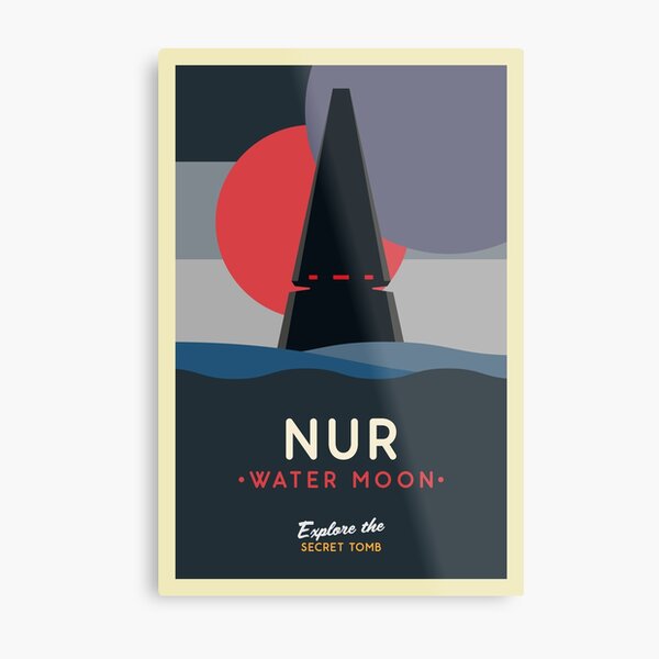 Nur Water Moon Poster Metal Print