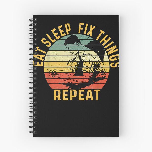 Item preview, Eat Sleep Fix Stuff Repeat Gift For Repairman Handyman designed and sold by vergiebee.