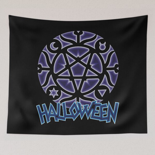 Item preview, PURPLE AND BLUE HALLOWEEN PAPER CUT designed and sold by greatatlas.