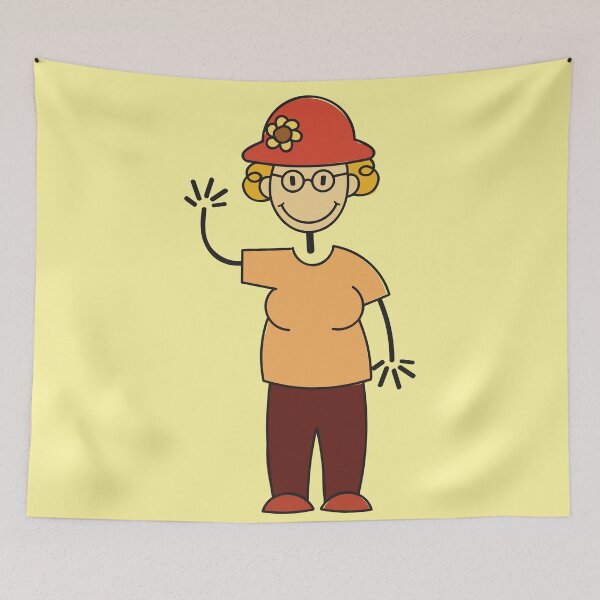 Item preview, Cute Granny Waving designed and sold by SpecAli.