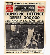 Papiernachrichten über Dunkirk Poster