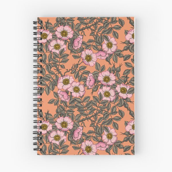 Item preview, Dog rose in bloom on peach orange designed and sold by Katerina Mitkova Kirilova.