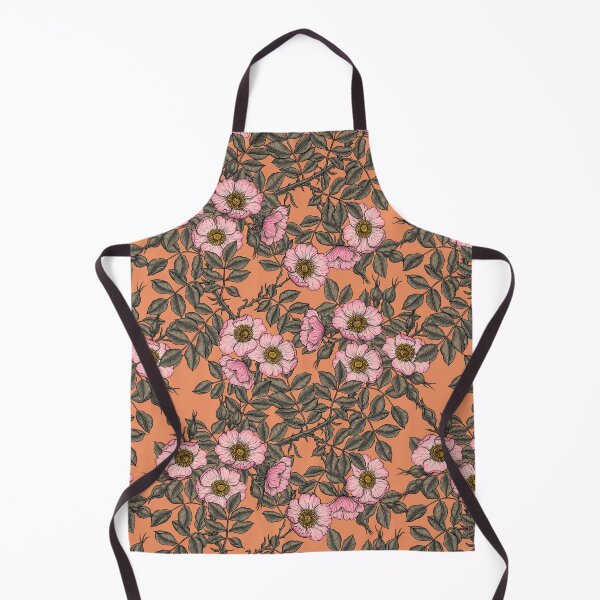 Item preview, Dog rose in bloom on peach orange designed and sold by Katerina Mitkova Kirilova.