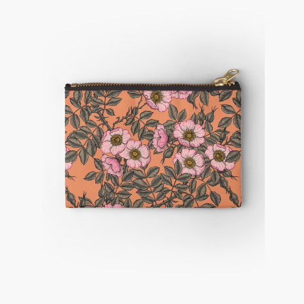 Item preview, Dog rose in bloom on peach orange designed and sold by Katerina Mitkova Kirilova.