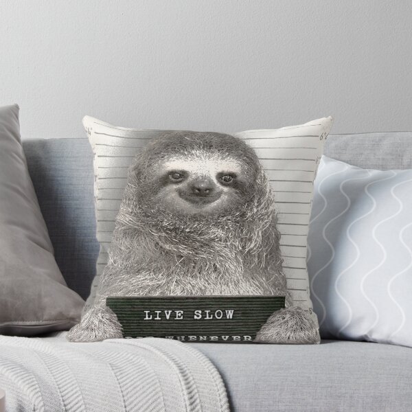 Item preview, Sloth in a Mugshot - Print / Home Decor / Wall Art / Poster / Gift / Birthday / Sloth Lover Gift / Animal print Canvas Print designed and sold by Furry And  Purry.