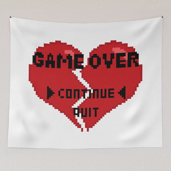 Item preview, Game Over Pixel Heart designed and sold by galaxydaydreams.