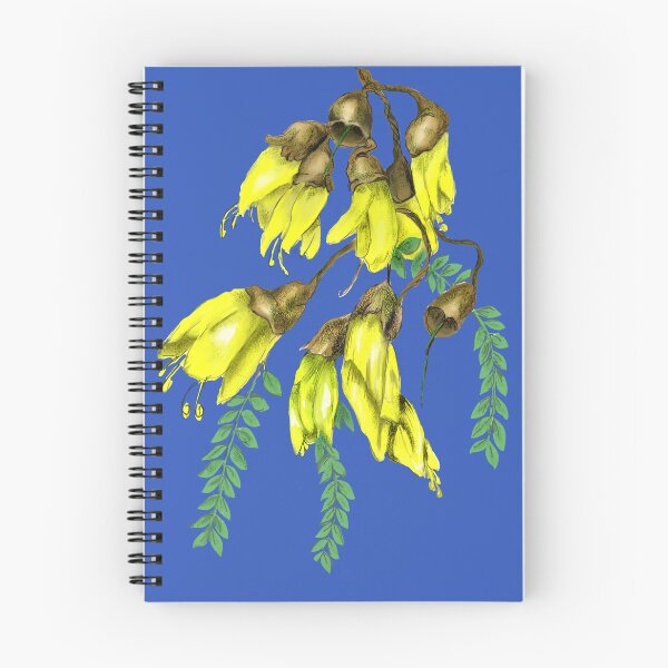 Item preview, Kowhai on dark blue designed and sold by carole hirst.