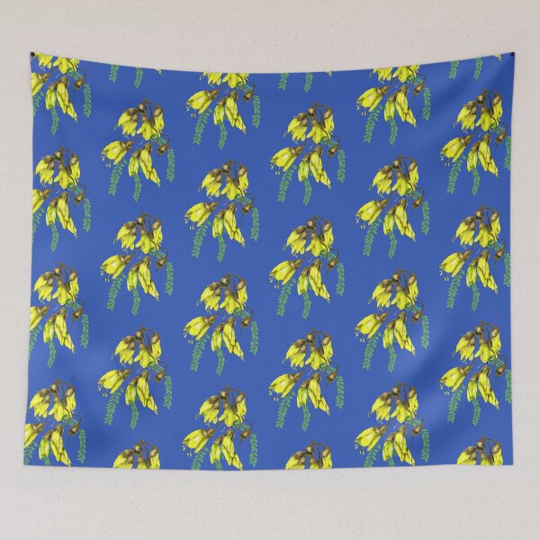 Item preview, Kowhai on dark blue designed and sold by carole hirst.