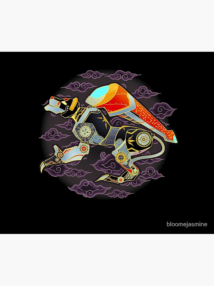 Black Lion Batik by bloomejasmine