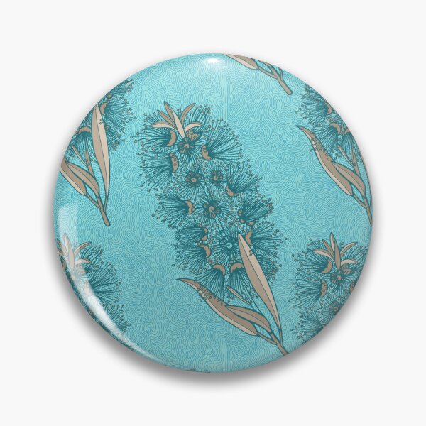 Item preview, Callistemon Bottlebrush Pattern - Blue And Brown designed and sold by Sketchbook Designs.
