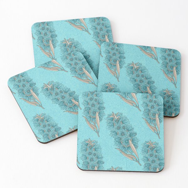 Item preview, Callistemon Bottlebrush Pattern - Blue And Brown designed and sold by Sketchbook Designs.