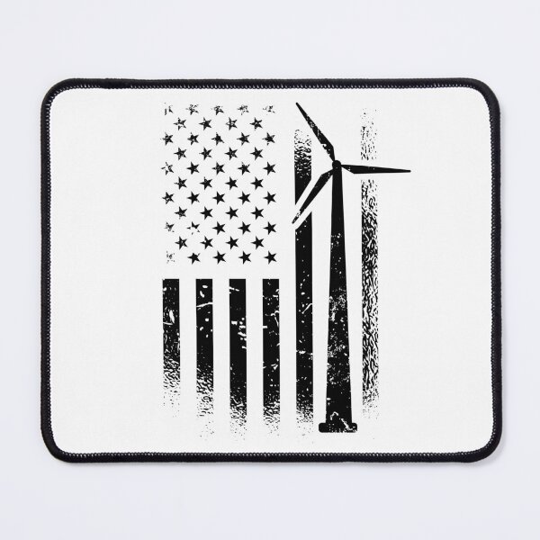Item preview, US Flag Wind Turbine, Windmill Operator designed and sold by TheReallyNiceStuff.