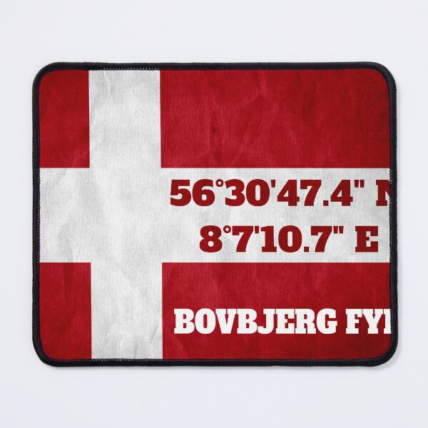 Item preview, Bovbjerg Fyr - coordinates - flag designed and sold by Nordic Waters Collection.