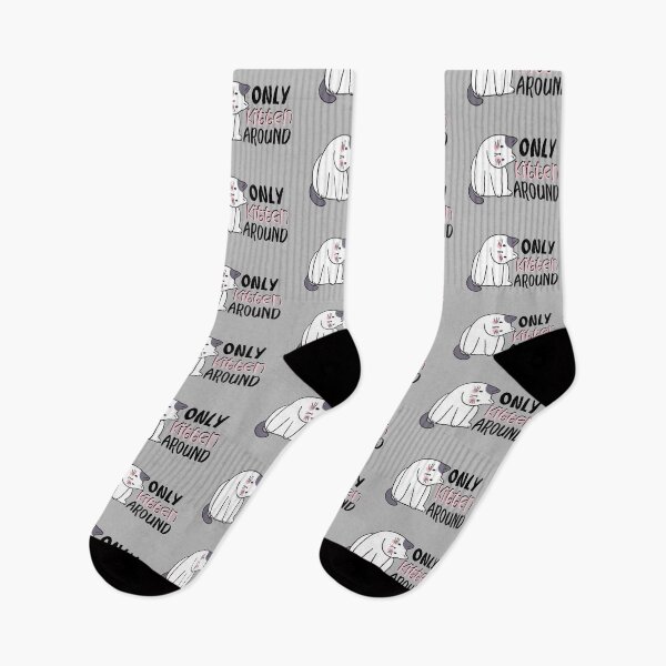 Item preview, Only Kitten Around Cat Pun designed and sold by KGoPrintables.