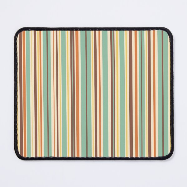Item preview, Variable Retro Modern Stripe Vertical Pattern in Aqua Teal, Brown, Orange, Yellow, and Cream designed and sold by kierkegaard.