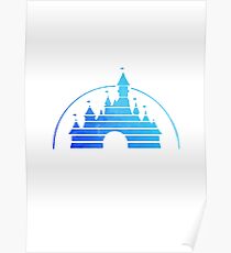Póster Castillo inspirado silueta