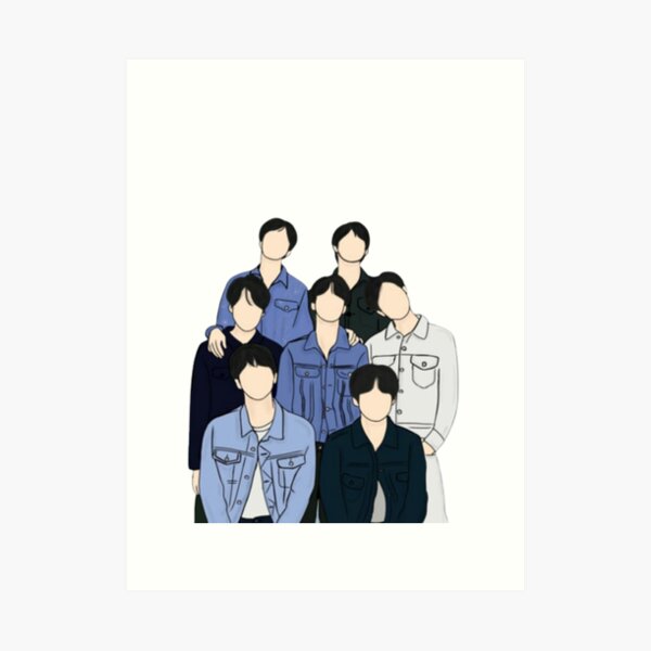 "BTS Silhouette" Art Print for Sale by Redbubble