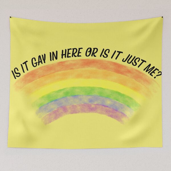 Item preview, Is It Gay In Here Or Is It Just Me Transparent Rainbow In Yellow designed and sold by LuckyKermit.