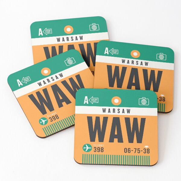 Artikelvorschau, Luggage Tag A - WAW Warsaw Poland entworfen und verkauft von VoodooCircus.