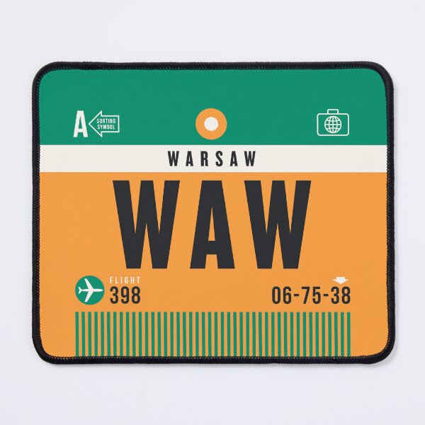 Item preview, Luggage Tag A - WAW Warsaw Poland designed and sold by VoodooCircus.